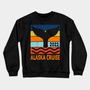 Alaska Cruise 2022 Whale Tail Family Reunion Group Matching Design Crewneck Sweatshirt